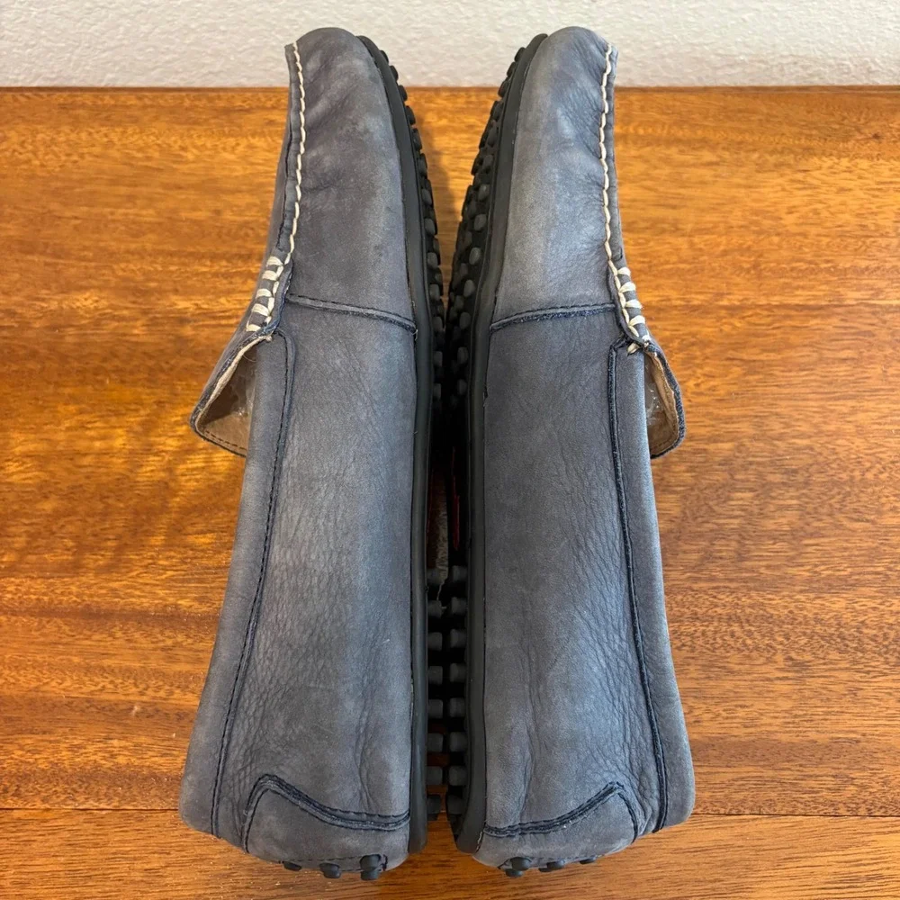 Polo Ralph‎ Lauren Driving Loafers Blue Leather Men Size 11.5 D Woodley Moccasin - Picture 9 of 11